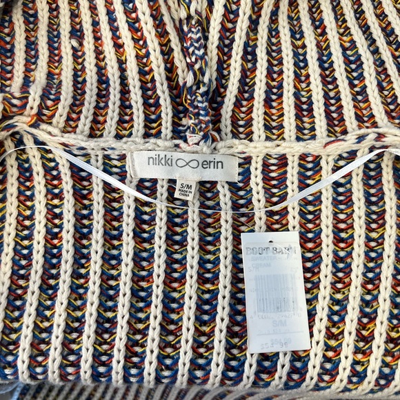 Long SWEATER w/hood - Multi-color Cotton knit - SALE! - Picture 12 of 16